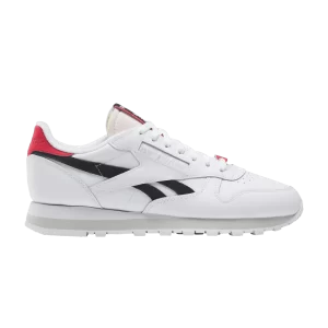 Reebok Classic Leather 'White Black Vector Red' Sneakers Shoes white/Black/Vector red 100202344