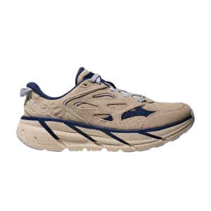 HOKA Clifton L Suede 'Oat Milk Bellwether Blue' Sneakers Oat milk/Bellwether Blue 1122571 OTH