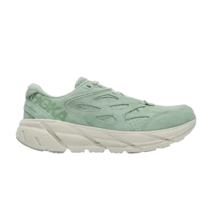 HOKA Clifton L Suede 'Smoke Green' Sneakers Green Smoke/Celadon Tint 1122571 SGCT