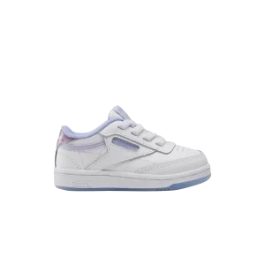 Reebok Club C Little Kid 'White Lucid Lilac' Sneakers White shoes/Lilac color/Lilac glow 100075088