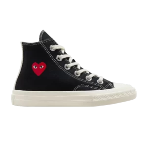 Converse Comme des Garçons PLAY x Chuck 70 High PS 'Single Heart – Black 'Sneakers Black/Egret/Red A08802C