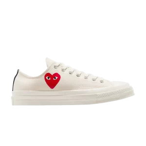 Converse Comme des Garçons PLAY x Chuck 70 Low 'Single Heart – Milk 'Sneakers Milk/Black/Red A08805C