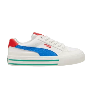 Puma Court Classic Vulc FS Big Kid 'White Hyperlink Blue' Sneakers White/Hyperlink Blue/Gray 396558 07