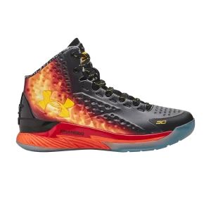 Under Armor Curry 1 GS 'Curry Jam' Sneakers Black/Team Orange/Taxi 3028139 001