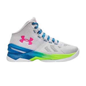 Under Armor Curry 2 Retro GS 'Splash Party' Sneakers Halo Gray/Electric Blue 3026305 100