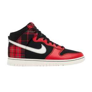 Nike Dunk High SE 'Tartan Plaid' Black/University Red/Stadium Green/Pale Ivory DV0826 001