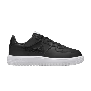 Nike Force 1 Low LV8 EasyOn PS 'Black Croc' Black/White/Black FV6104 001