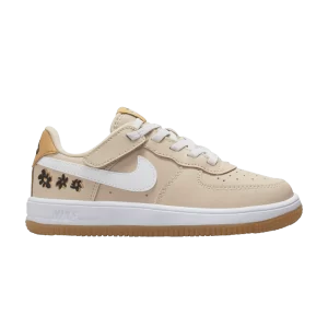 Nike Force 1 Low SE EasyOn PS 'Powered by Flowers' Sneakers Sand Drift/Twine/Black/White FZ1602 100