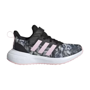 adidas FortaRun 2.0 Cloudfoam EL Little Kid 'Black Tie-Dye' Black/Pure Pink/Cloud White IF9156