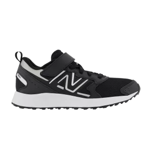 New Balance Fresh Foam 650 Bungee Lace Top Strap Big Kid 'Black Metallic Silver' Black/Metallic Silver/White YT650BK1