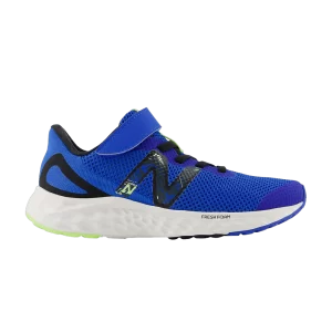 New Balance Fresh Foam Arishi v4 Bungee Lace Top Strap Little Kid 'Blue Oasis' Sneakers Oasis Blue/Black/Bleached Lime Glow PAARIPB4