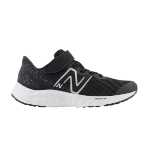 Sneakers New Balance Fresh Foam Arishi v4 Bungee Lace Top Strap Little Kid X-Wide 'Black Silver Metallic 'Black/White/Metallic Silver PAARIBW4 XW