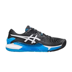 ASICS Gel Resolution 9 Clay 'Black Blue' Black/White 1041A375 001