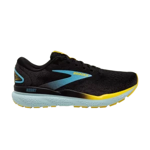 Brooks Ghost 16 'Black Blue' Sneakers Black/Wrought Iron/Light Blue 110418 1D 029