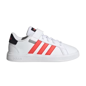 adidas Grand Court J 'White Bright Red' Sneakers Cloud White/Bright Red/Black IG4840