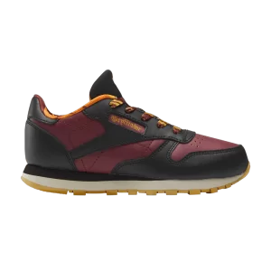 Reebok Harry Potter x Classic Leather Little Kid 'Gryffindor' Sneakers Black/Alabaster/Merlot/Gold 100202571