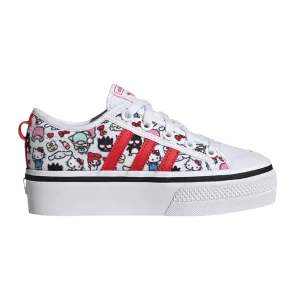 adidas Hello Kitty x Nizza Platform J 'Hello Kitty and Friends' Sneakers Cloud White/Black/Bright Red HQ6888