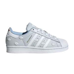 adidas Hello Kitty x Superstar J 'Embroidered Clouds' Sneakers Halo Blue/White Cloud/Glowing Blue IF7021