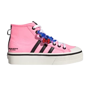 adidas Hello Kitty x Wmns Nizza Platform Mid 'Hello Kitty and Friends' Sneakers Pink Glow/Black/Bright Royal HQ4509