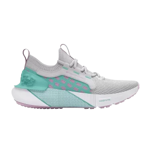 Under Armor HOVR Phantom 3 SE GS 'Halo Gray Radial Turquoise' Halo Grey/Radial Turquoise/Ace Purple 3027012 102