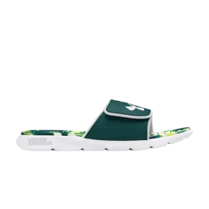 Under Armor Ignite Pro Graphic Footbed Slide 'White Hydro Teal Tie-Dye' White/Hydro Teal 3026025 101