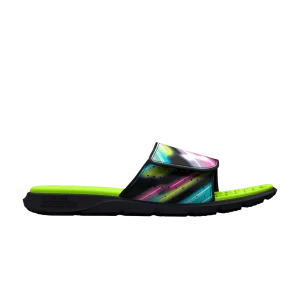 Under Armor Ignite Pro Graphic Strap Slide 'Holographic' Black/Lime Splash 3026024 002