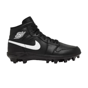 Air Jordan 1 Mid TD Cleat 'Black' 2023 Black/White/Black FJ6805 001