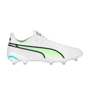 Puma King Ultimate FG AG 'White Electric Peppermint' Sneakers White/Black/Fast Yellow/Electric Mint 107097 03