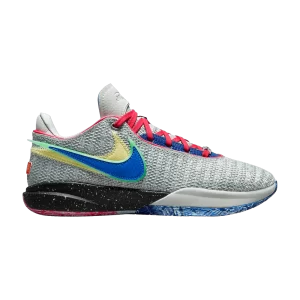 LeBron 20 EP 'Nike Lifer' Sneakers Light Silver/Hyper Royale/Lemon Chiffon/Safety Orange DJ5422 002