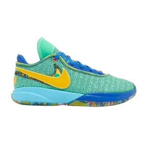 Nike LeBron 20 GS 'Kaleidoscope' Electric Algae/Game Royal/Baltic Blue/University Gold DV3021 300