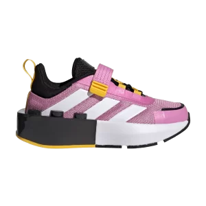 adidas LEGO x Tech Runner EL Little Kid 'Bliss Orchid' Sneakers Bliss Orchid/White Cloud/Black Color HP5880