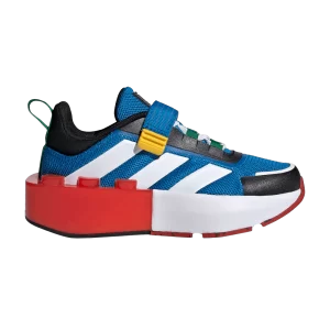 adidas LEGO x Tech Runner EL Little Kid 'White Shock Blue' Sneakers White Cloud/Miracle White/Shock Blue HP5879