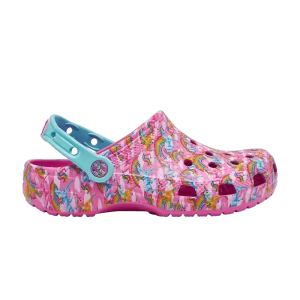 Crocs Lisa Frank x Classic Clog Kids 'Unicorn' Sneakers Pink iris 208826 6SW