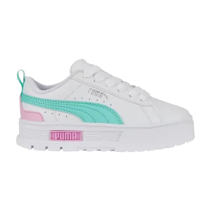 Puma Mayze Leather Little Kid 'White Mint' Sneakers White/Mint/Lilac chiffon 384528 14