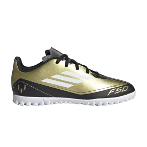 adidas Messi Adizero F50 Club TF K 'Triunfo Dorado' Sneakers Metallic Gold/Cloud White/Black IG9297