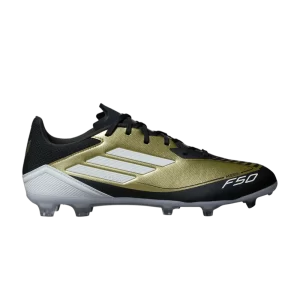 adidas Messi Adizero F50 League FG MG 'Triunfo Dorado' Sneakers Metallic Gold/Cloud White/Black IG9274