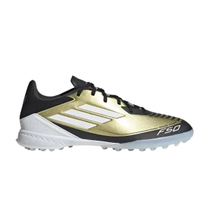 adidas Messi Adizero F50 League TF 'Triunfo Dorado' Sneakers Metallic Gold/Cloud White/Black IG9282