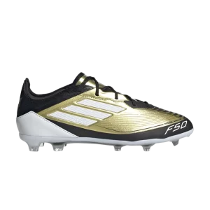 adidas Messi Adizero F50 Pro FG K 'Triunfo Dorado' Sneakers Metallic Gold/Cloud White/Black IF6917