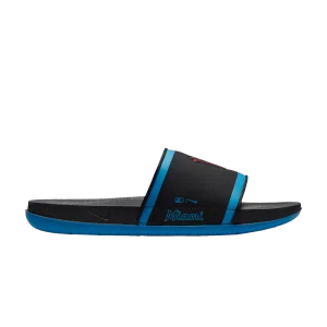 Nike MLB x Offcourt Slide 'Miami Marlins' Black/Neptune Blue/Chile Red DH6984 002