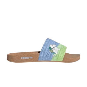 adidas Moomin x Wmns Adilette Cork Slide 'Moomintroll' Fusion Blue/Fusion Blue/Bubblegum ID4207