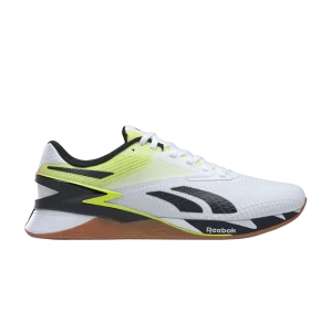 Reebok Nano X3 'Yellow Orange Mismatched' Sneakers Shoes White/Orange Highlights/Sunny Acid Yellow HP6073