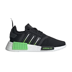 adidas NMD_R1 J 'Black Lucid Lime' Sneakers Black/Radiant Lime/Cloud White IG9971