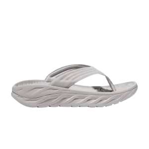 HOKA Ora Recovery Flip Slide 'Lunar Rock White' Moon Rock/White 1099675 LRWH