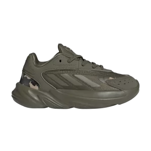 adidas Ozelia Little Kid 'Olive Strata Camo' Sneakers Olive Strata/Olive Strata/Aluminum HQ1608