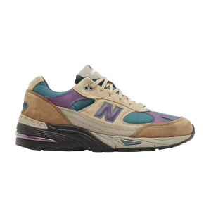 Sneakers New Balance Palace x 991 Made in England 'Taos Taupe Grape 'Taos Taupe/Black/Grape Juice M991PAL