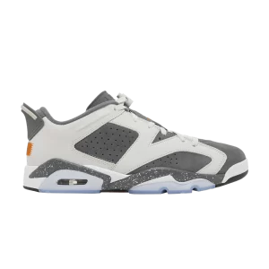 Paris Saint-Germain x Air Jordan 6 Retro Low 'Iron Grey' Sneakers Light Bone/Magma Orange/Iron Grey/White DZ4133 008