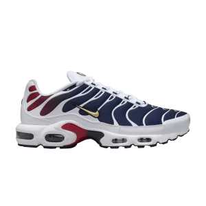 Nike Paris Saint-Germain x Air Max Plus 'Home Kit' Sneakers White/Midnight Navy/Varsity Red/Metallic Gold FZ4776 100