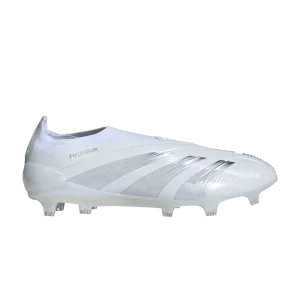 adidas Predator 24 Elite Laceless FG 'Pearlized Pack' Cloud White/Metallic Silver/Cloud White IE1806