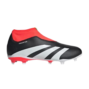 adidas Predator 24 League Laceless FG J 'Solar Energy Pack' Black/Cloud White/Sunny Red IG7754