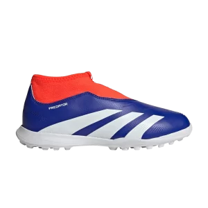 adidas Predator 24 League Laceless TF J 'Marinerush Pack' Lucid Blue/Cloud White/Solar Red IF6429